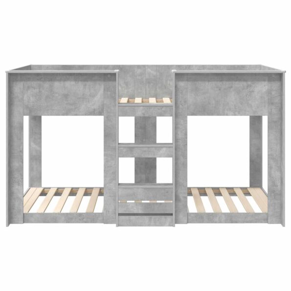 vidaXL Poschodová posteľ pre deti Betónová šedá 80 x 200 cm – Obrázok 5