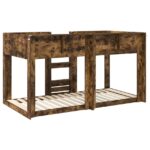 vidaXL Poschodová posteľ pre deti Dymová dub 80 x 200 cm – Obrázok 7