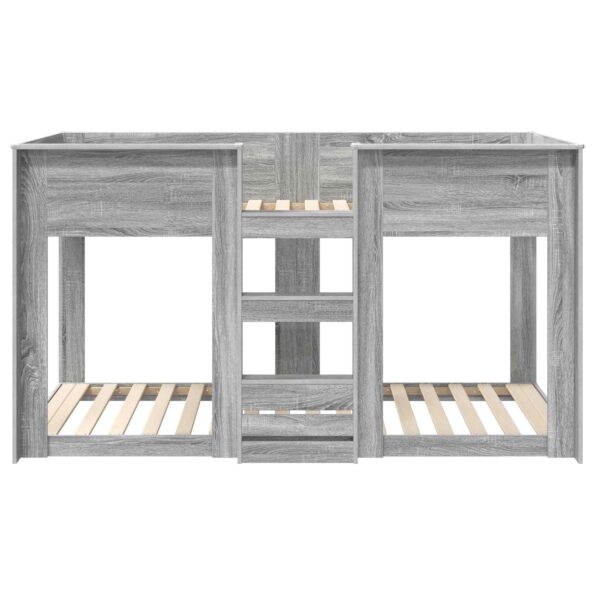 vidaXL Poschodová posteľ pre deti Sivý Sonoma 80 x 200 cm – Obrázok 5