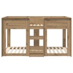 vidaXL Poschodová posteľ pre deti Remeselný dub 80 x 200 cm – Obrázok 5