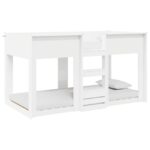 vidaXL Poschodová posteľ pre deti Biela 90 x 200 cm Kompozitné drevo – Obrázok 2