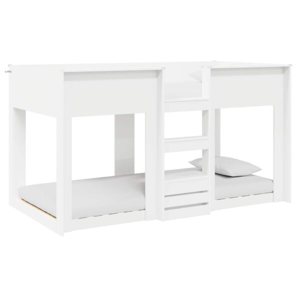 vidaXL Poschodová posteľ pre deti Biela 90 x 200 cm Kompozitné drevo – Obrázok 2