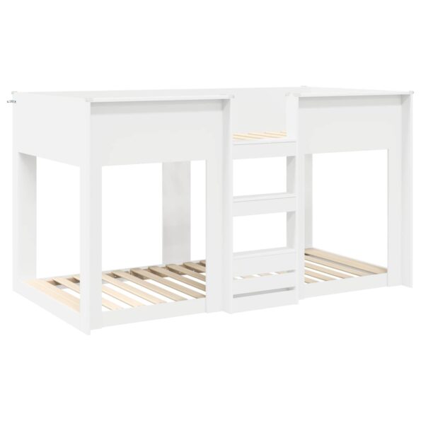 vidaXL Poschodová posteľ pre deti Biela 90 x 200 cm Kompozitné drevo – Obrázok 4