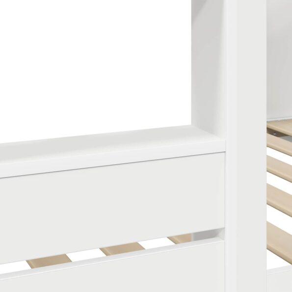 vidaXL Poschodová posteľ pre deti Biela 90 x 200 cm Kompozitné drevo – Obrázok 9