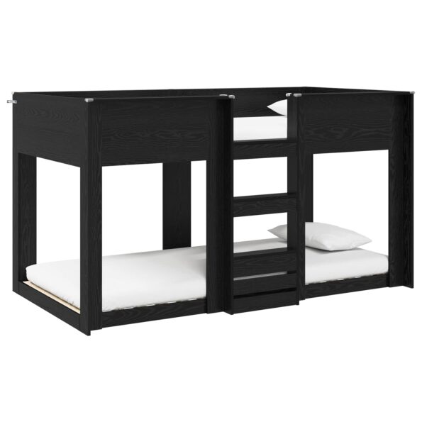 vidaXL Poschodová posteľ pre deti Čierny dub 90 x 200 cm – Obrázok 2