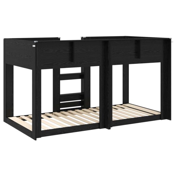 vidaXL Poschodová posteľ pre deti Čierny dub 90 x 200 cm – Obrázok 7