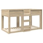 vidaXL Poschodová posteľ pre deti Sonoma dub 90 x 200 cm – Obrázok 4