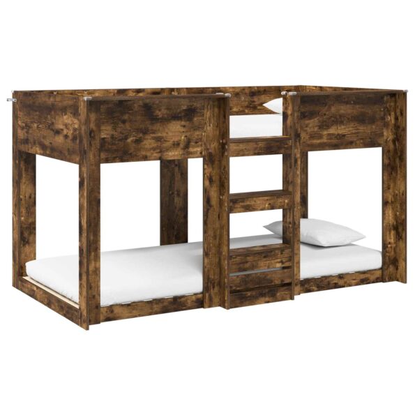 vidaXL Poschodová posteľ pre deti Dymová dub 90 x 200 cm – Obrázok 2