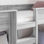 vidaXL Poschodová posteľ pre deti Sivý Sonoma 90 x 200 cm – Obrázok 3