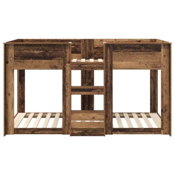 vidaXL Poschodová posteľ pre deti Staré drevo 90 x 200 cm – Obrázok 5