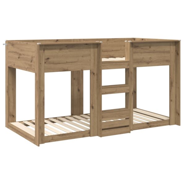 vidaXL Poschodová posteľ pre deti Remeselný dub 90 x 200 cm – Obrázok 4