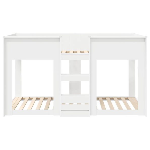 vidaXL Poschodová posteľ pre deti Biela 100 x 200 cm Kompozitné drevo – Obrázok 5