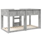 vidaXL Poschodová posteľ pre deti Betónová šedá 100 x 200 cm – Obrázok 7