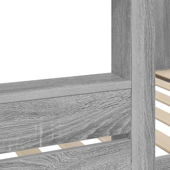 vidaXL Poschodová posteľ pre deti Sivý Sonoma 100 x 200 cm – Obrázok 9