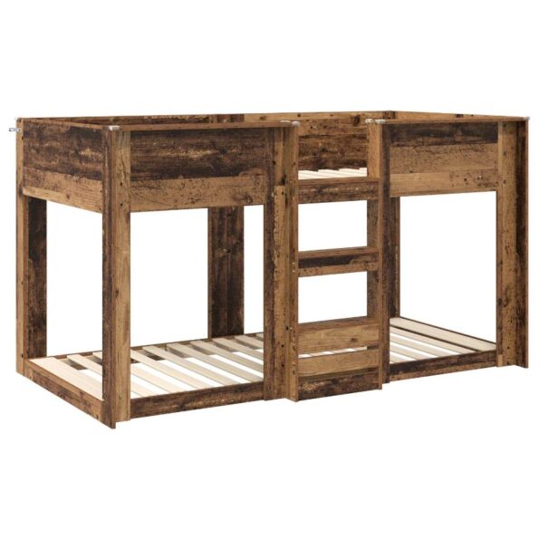 vidaXL Poschodová posteľ pre deti Staré drevo 100 x 200 cm – Obrázok 4