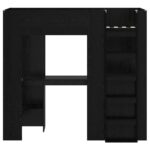 vidaXL Rám poschodovej postele so stolom Čierny dub 100 x 200 cm – Obrázok 5