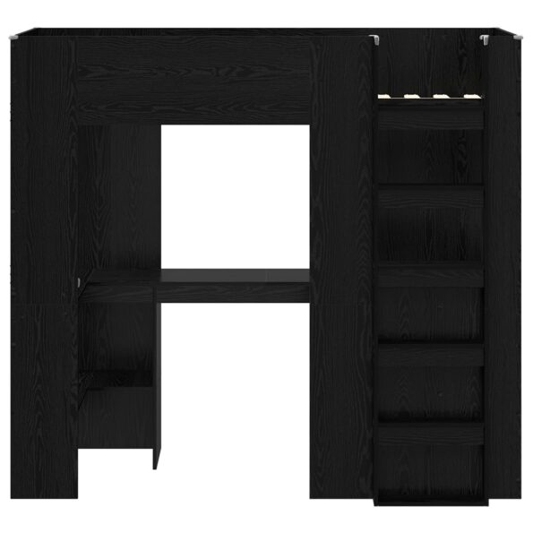 vidaXL Rám poschodovej postele so stolom Čierny dub 100 x 200 cm – Obrázok 5