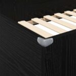 vidaXL Rám poschodovej postele so stolom Čierny dub 100 x 200 cm – Obrázok 8