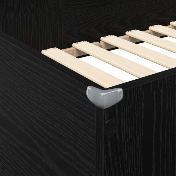 vidaXL Rám poschodovej postele so stolom Čierny dub 100 x 200 cm – Obrázok 8