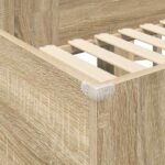 vidaXL Rám poschodovej postele so stolom Sonoma dub 75 x 190 cm – Obrázok 8