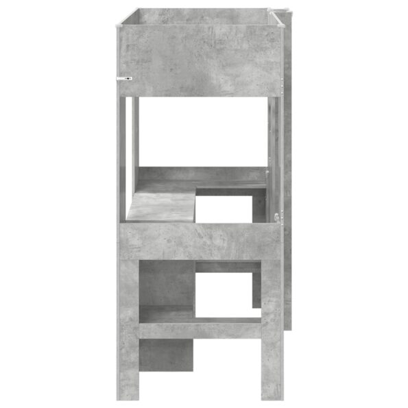 vidaXL Rám poschodovej postele so stolom Betónová šedá 75 x 190 cm – Obrázok 6