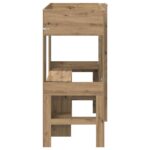vidaXL Rám poschodovej postele so stolom Remeselný dub 75 x 190 cm – Obrázok 6
