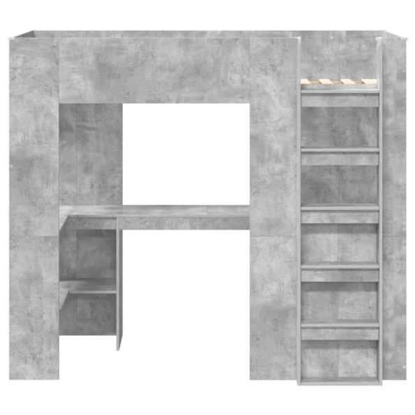 vidaXL Rám poschodovej postele so stolom Betónová šedá 90 x 190 cm – Obrázok 8