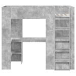 vidaXL Rám poschodovej postele so stolom Betónová šedá 90 x 190 cm – Obrázok 5