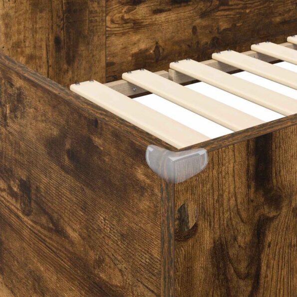 vidaXL Rám poschodovej postele so stolom Dymová dub 100 x 200 cm – Obrázok 8