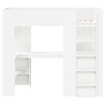 vidaXL Rám poschodovej postele so stolom Biela 100 x 200 cm – Obrázok 5