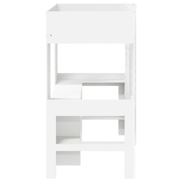 vidaXL Rám poschodovej postele so stolom Biela 100 x 200 cm – Obrázok 6