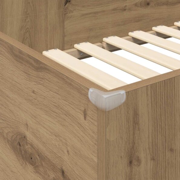 vidaXL Rám poschodovej postele so stolom s úložiskom Kompozitné drevo – Obrázok 8