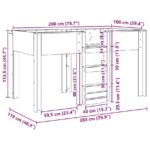 vidaXL Poschodová posteľ pre deti Remeselný dub 100 x 200 cm – Obrázok 10