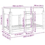 vidaXL Poschodová posteľ pre deti Sonoma dub 100 x 200 cm – Obrázok 10