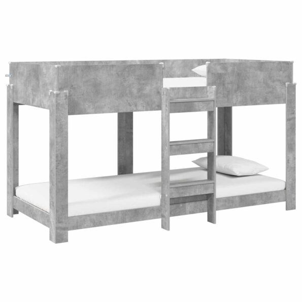 vidaXL Poschodová posteľ pre deti Betónová šedá 100 x 200 cm – Obrázok 2