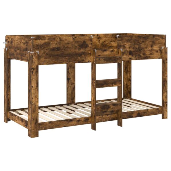 vidaXL Poschodová posteľ pre deti Dymová dub 100 x 200 cm – Obrázok 4