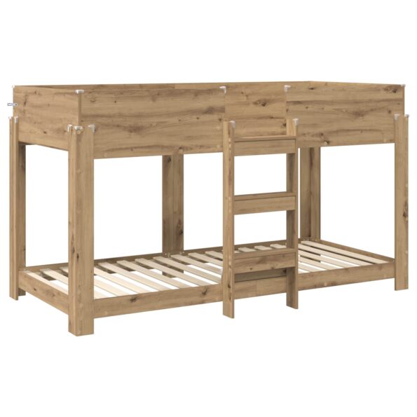 vidaXL Poschodová posteľ pre deti Remeselný dub 100 x 200 cm – Obrázok 4
