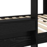 vidaXL Poschodová posteľ pre deti Čierny dub 90 x 200 cm – Obrázok 9