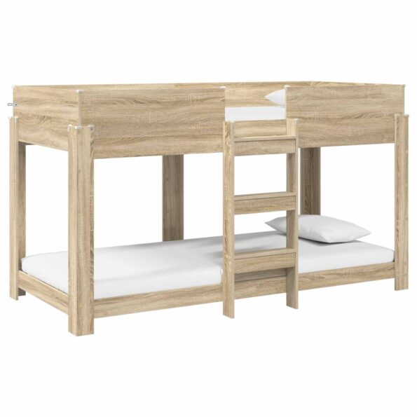 vidaXL Poschodová posteľ pre deti Sonoma dub 90 x 200 cm – Obrázok 2