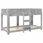 vidaXL Poschodová posteľ pre deti Betónová šedá 90 x 200 cm – Obrázok 4