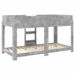 vidaXL Poschodová posteľ pre deti Betónová šedá 90 x 200 cm – Obrázok 7