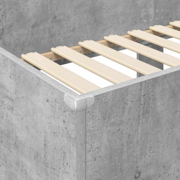 vidaXL Poschodová posteľ pre deti Betónová šedá 90 x 200 cm – Obrázok 8