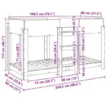 vidaXL Poschodová posteľ pre deti Sonoma dub 80 x 200 cm – Obrázok 10