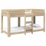 vidaXL Poschodová posteľ pre deti Sonoma dub 80 x 200 cm – Obrázok 2