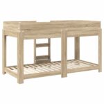 vidaXL Poschodová posteľ pre deti Sonoma dub 80 x 200 cm – Obrázok 7