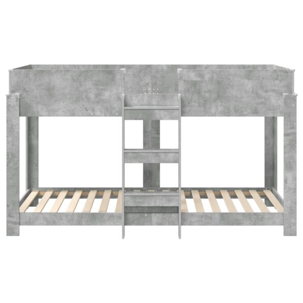 vidaXL Poschodová posteľ pre deti Betónová šedá 90 x 190 cm – Obrázok 5