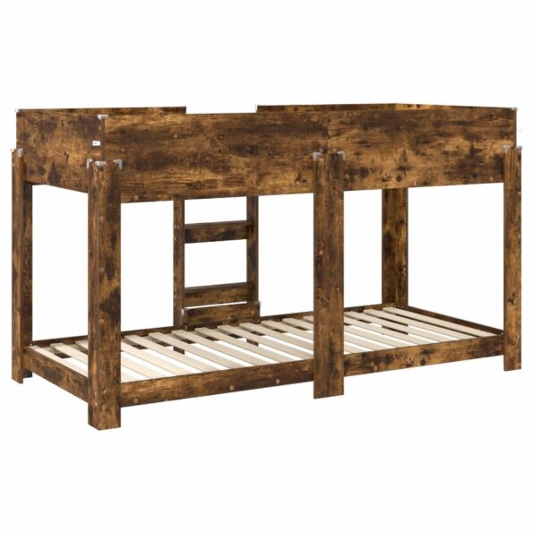vidaXL Poschodová posteľ pre deti Dymová dub 90 x 190 cm – Obrázok 7