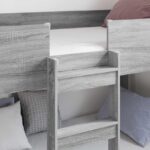 vidaXL Poschodová posteľ pre deti Sivý Sonoma 90 x 190 cm – Obrázok 3
