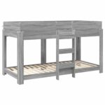 vidaXL Poschodová posteľ pre deti Sivý Sonoma 90 x 190 cm – Obrázok 4
