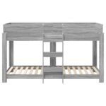 vidaXL Poschodová posteľ pre deti Sivý Sonoma 90 x 190 cm – Obrázok 5